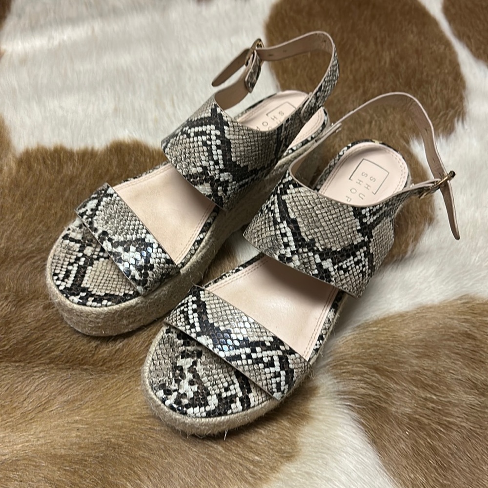Snakeskin Platform heels